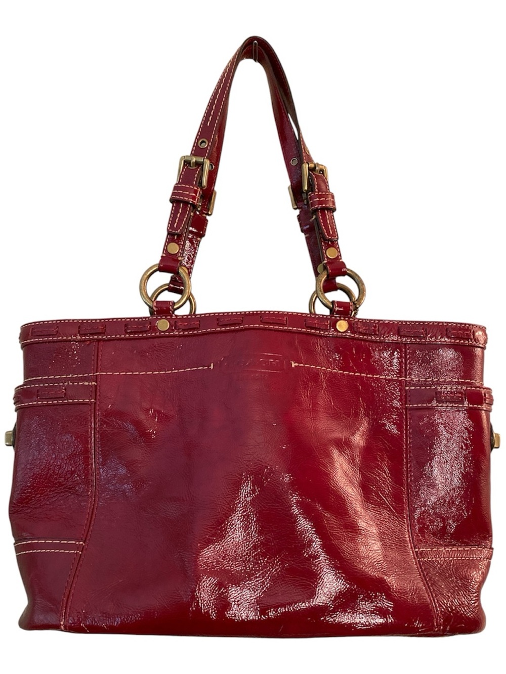 COACH Y2K Red Patent Leather Bag
